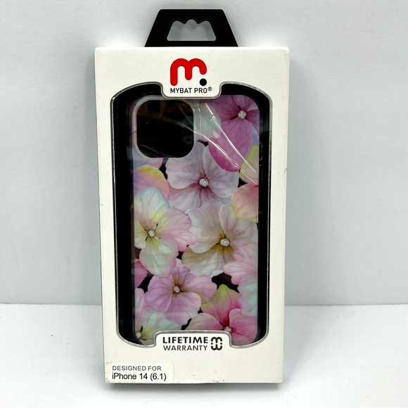 iPhone 14, 6.1 INCHES, MYBAT PRO iPHONE , WITH PETUNIA FLOWER DESIGN - Picture 1 of 12